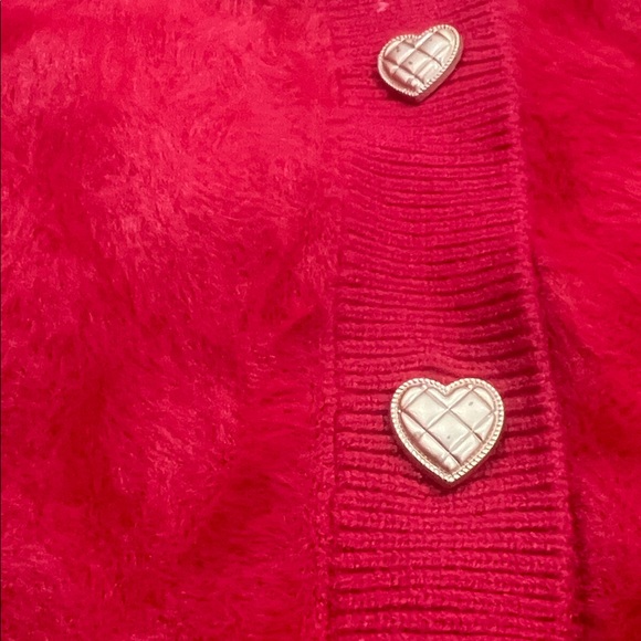Bailey 44 Long Sleeve Heart Button Eyelash Cardigan Size Medium - Picture 5 of 5